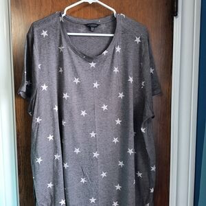 Lucky Brand Charcoal Tee with Subtle Star Design